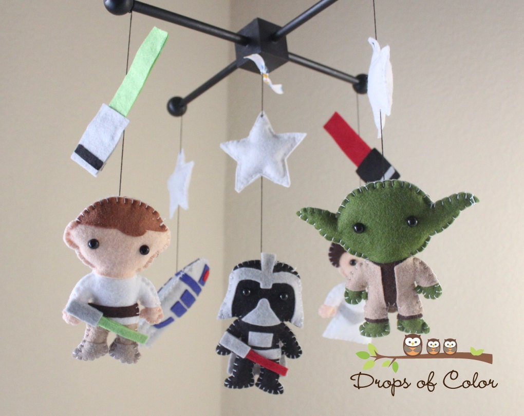 Baby mobile baby krippe mobile star wars von dropsofcolorshop