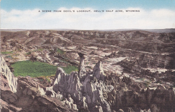 Hell's Half Acre Wyoming Devil's Lookout Linen