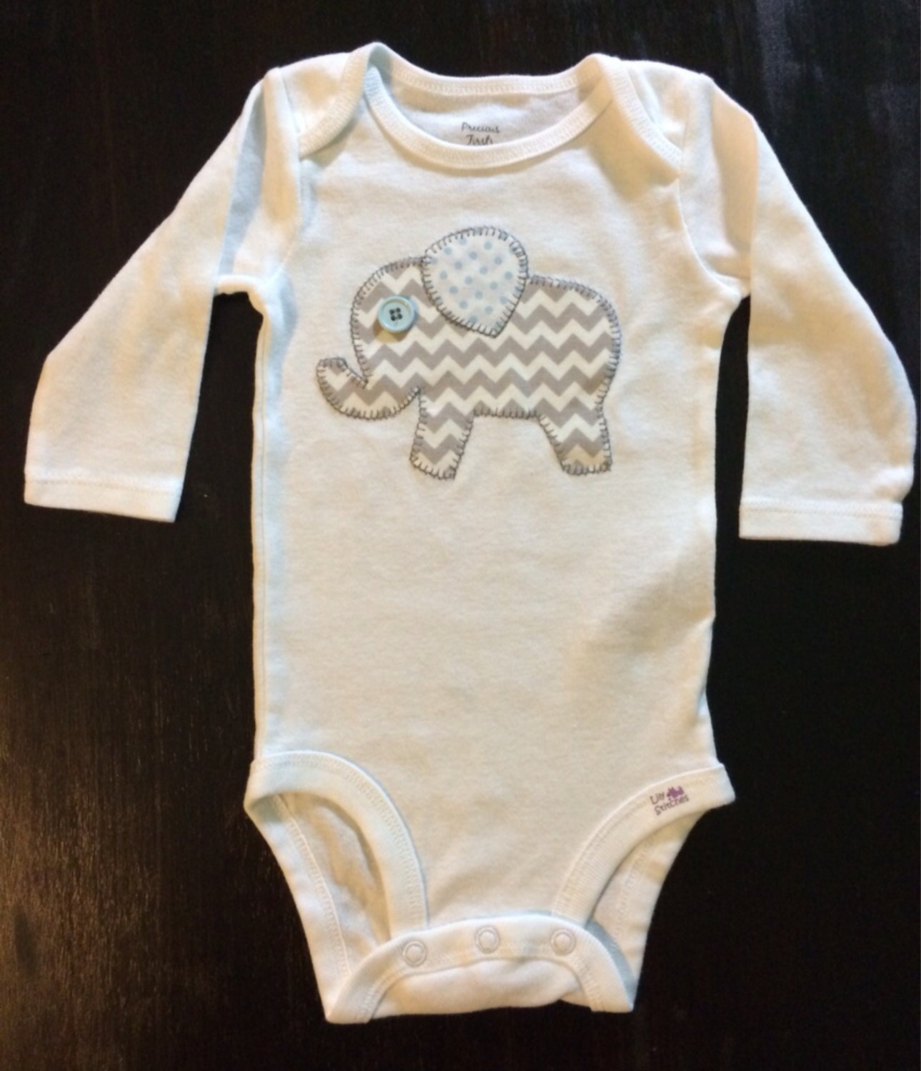 Baby Boy Chevron Elephant Onesie or T-Shirt