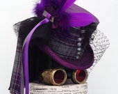 Victorian steampunk purple top hat
