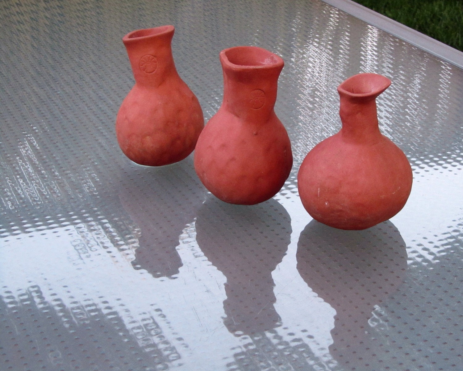 Terra Cotta Vases Art Pottery Vases Set of 3 by SaleOfEstates