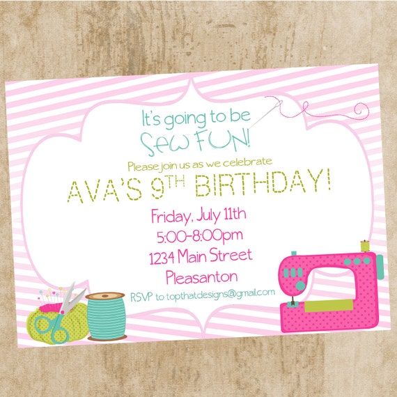 Sewing Party Invitations 3