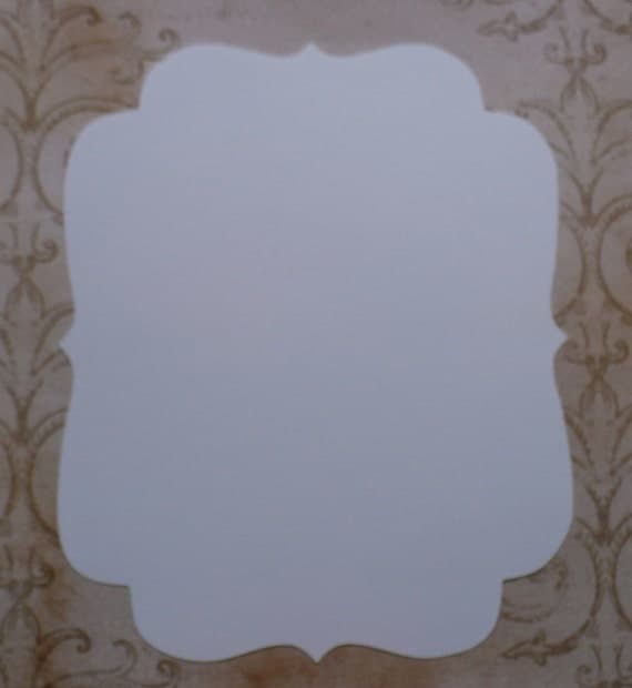 25 Elegant Shapes Die Cut pieces from White cardstock paper