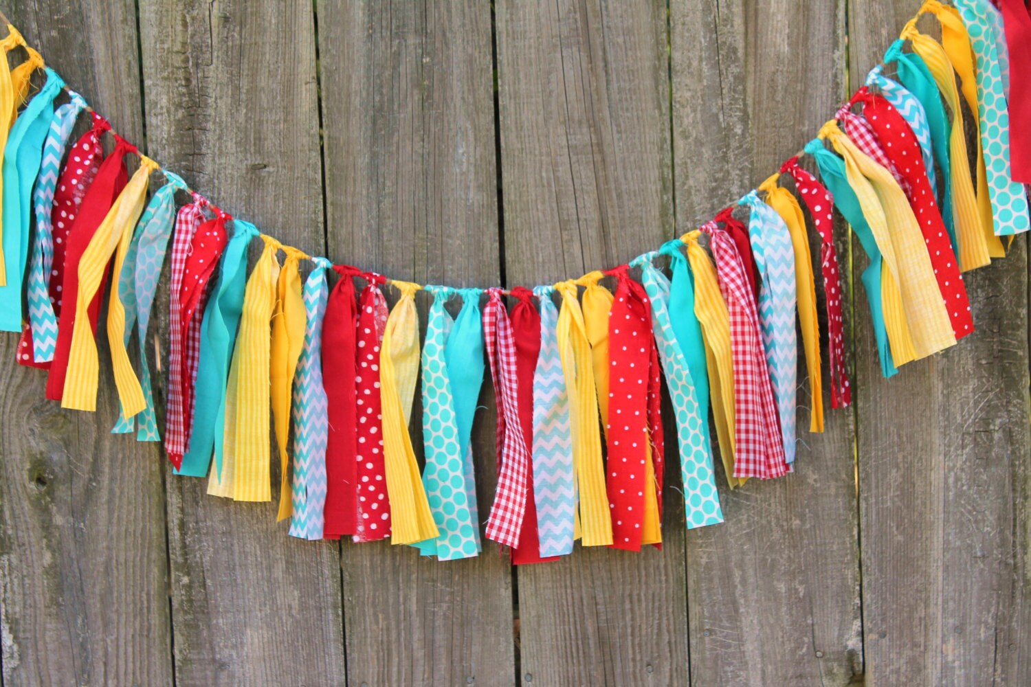 Fabric Rag Garland Bunting Banner CUSTOM You Pick