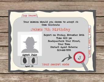 Popular items for secret agent party on Etsy