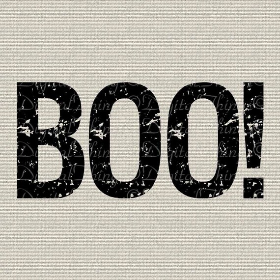 Halloween Boo Word Art Typography Holiday Decor Wall Decor Art