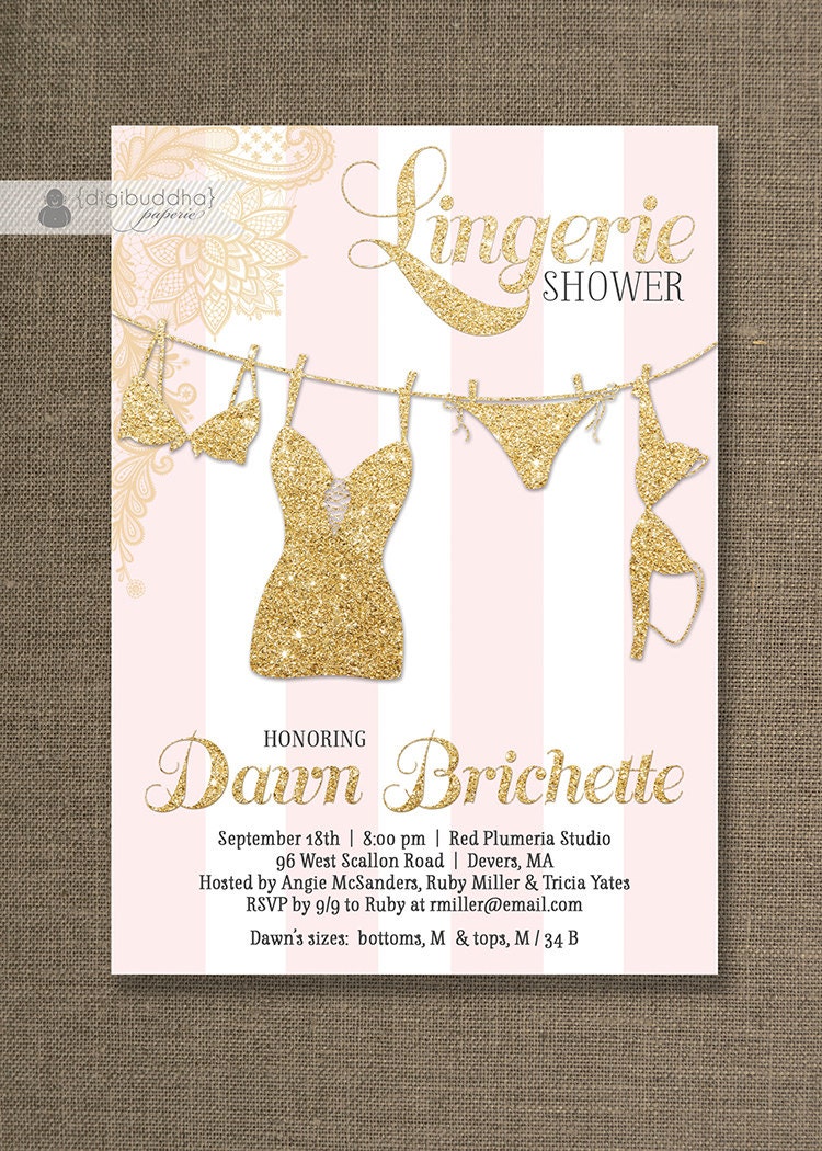Lingerie Bridal Shower Invitations 4