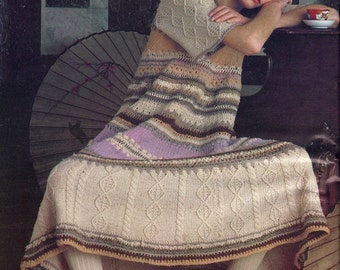 VG005-Vintage Recycled Sweater Dress Crochet Pattern PDF Upcycled Refashioned Revamped Eco-Friendly OOAK Knitwear Dress