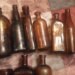 Vintage Amber Bottle Set for DeAnne ~ Wedding Decor