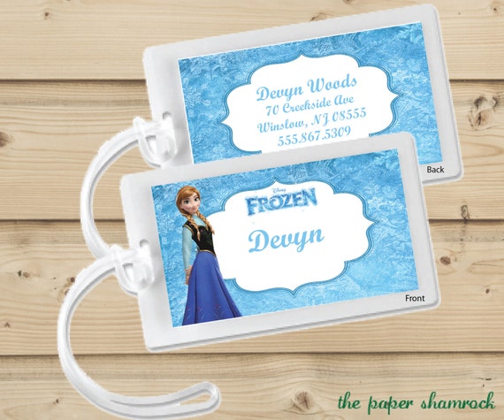 Frozen - Luggage Tag, Bag Tag, Backpack Tag, ID Tags, Personalized, Custom Il_570xn