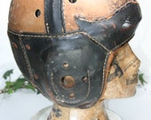 Antique 1930's Goldsmiths Leather Football Helmet
