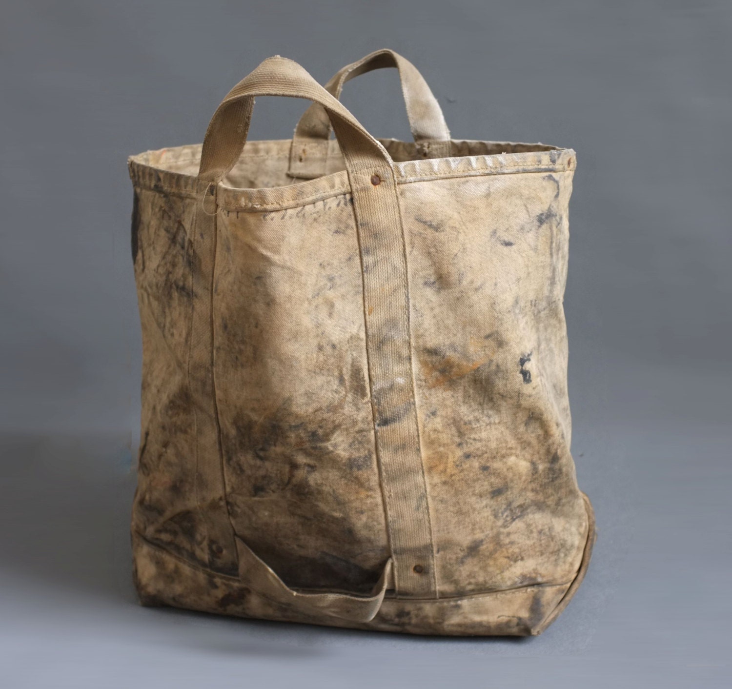 Vintage Heavy Duty Canvas Tote lineman coal bag