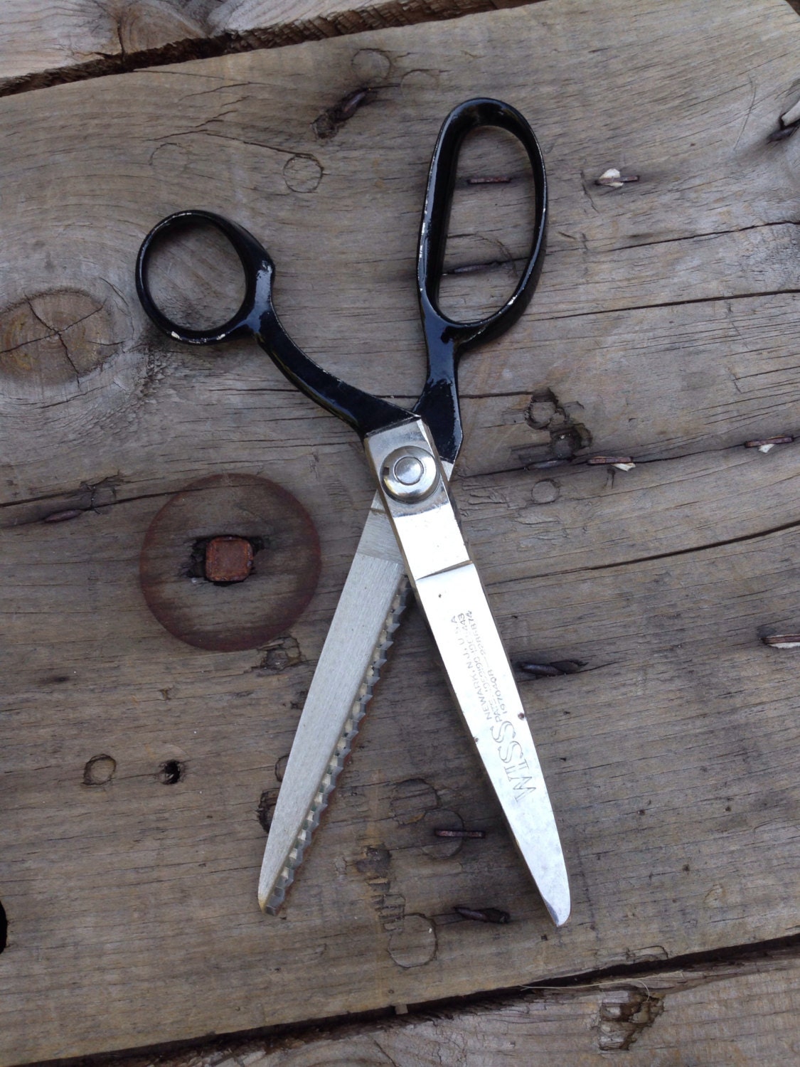 Large vintage wiss pinking shears vintage scissors antique