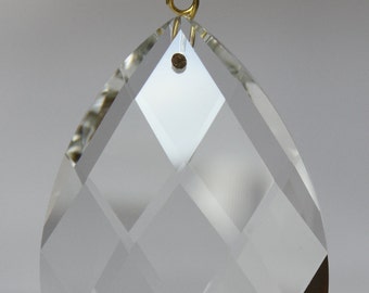 10 Clear Almond Teardrop Replacement Chandelier Glass Crystals Prisms Hanging Drops