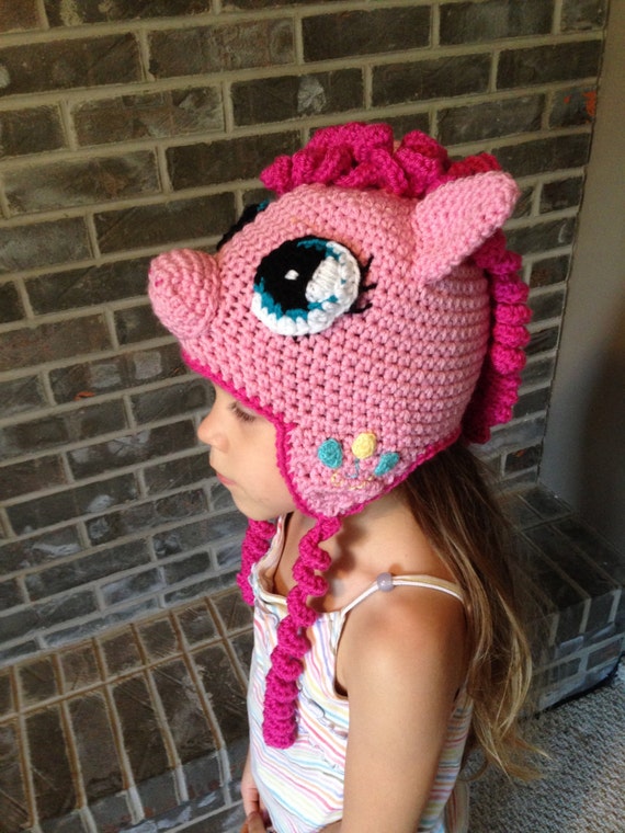 Pinkie Pie My Little Pony crochet hat size by TaeTaesCrochet
