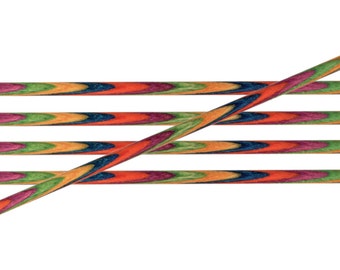 KnitPro (Knitter's Pride) Symfonie Wood 8" (20 cm) double pointed needles, set of 5.