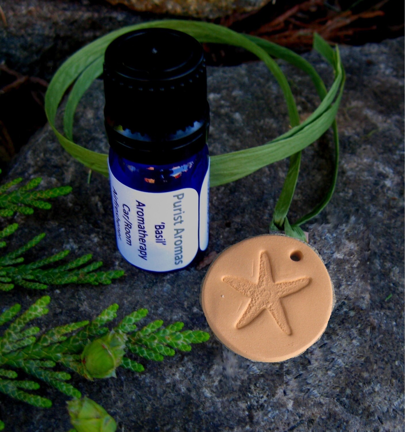 Aromatherapy Car Air Freshener Reusable Terracotta Pendent