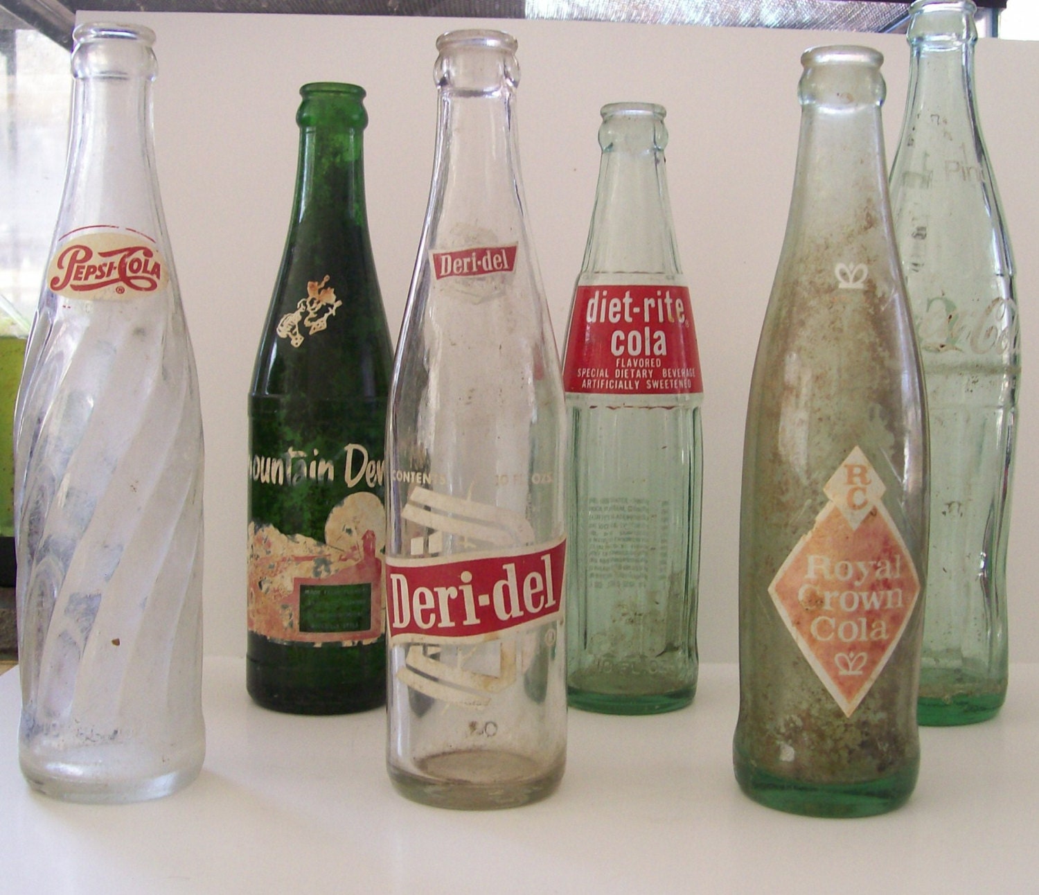 Vintage Lot Of Old Soda Pop Bottles. Pepsi by rustygoldvintage