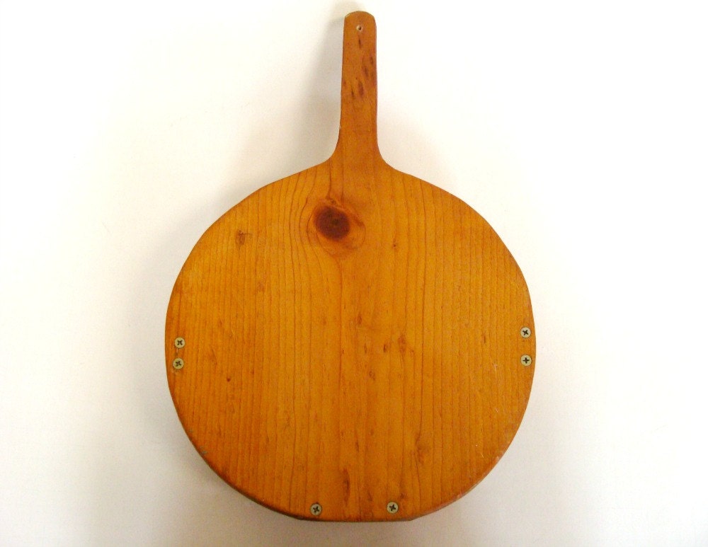 Wooden Hanging Wall Paper Plates Holder Hand Painted Flowers