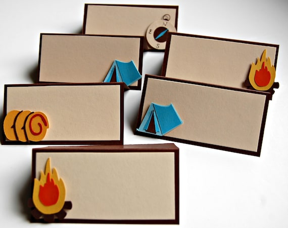 Camping Party Name Tags Campout Party Buffet Tags Camping Birthday camping-party-name-tags-campout-party-buffet-tags-camping-birthday