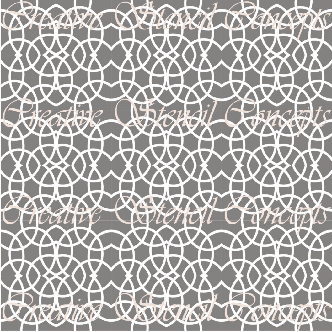 Ornate Lattice Decorative Stencil MULTIPLE SIZES AVAILABLE on