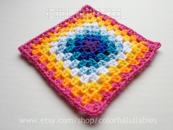 crochet square double pattern granny of No Square Crochet chart. Double Pattern the Half Granny 6