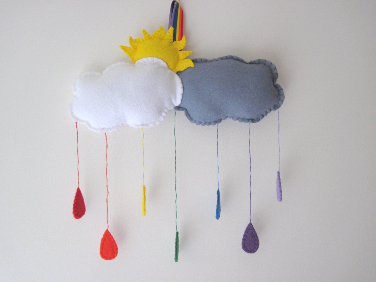 PDF PATTERN Felt Rainbow Cloud Nursery Mobile Sewing Tutorial