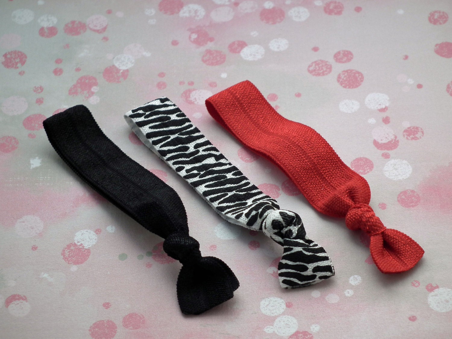 Elastic Hair Ties/ Bracelet Set of 3 Hair Ties