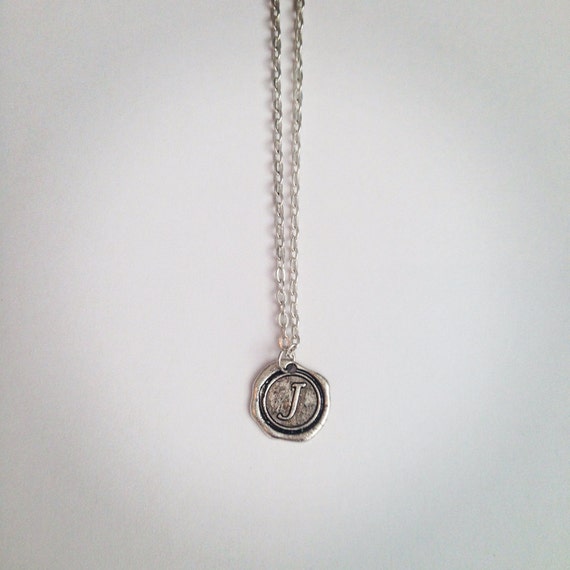 Wax seal stamp necklace