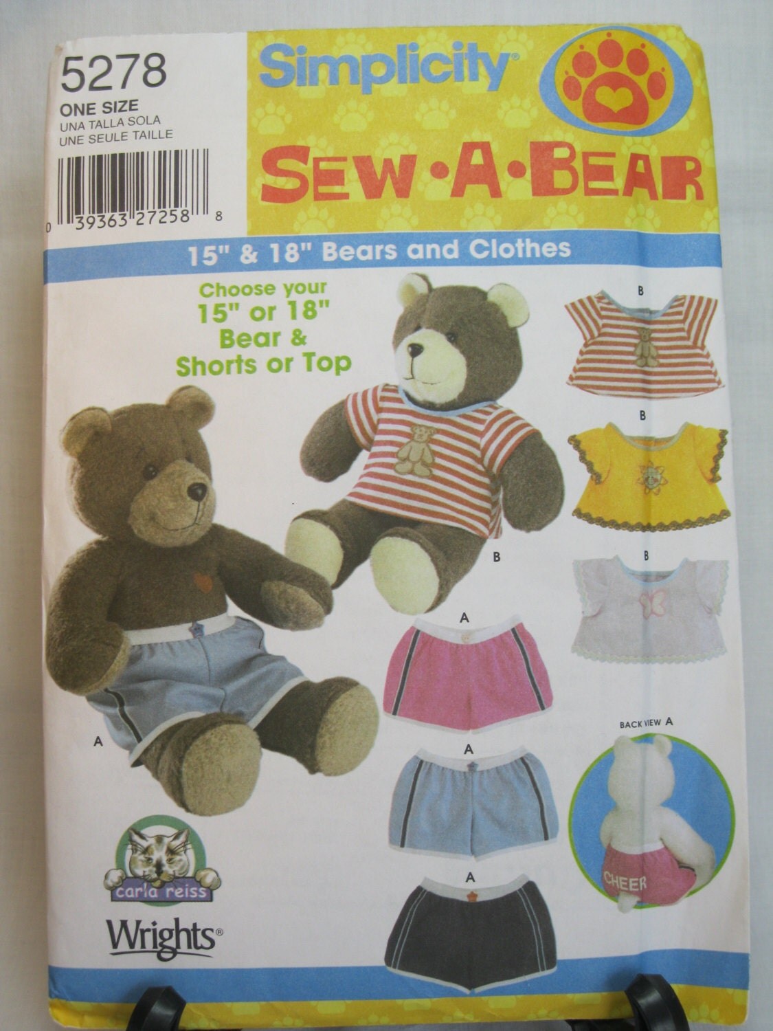 simplicity bear sewing pattern