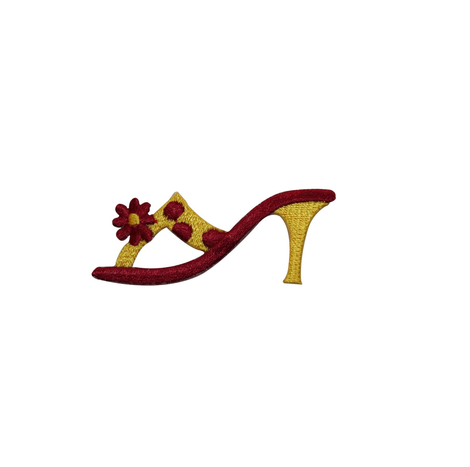 red and yellow high heels