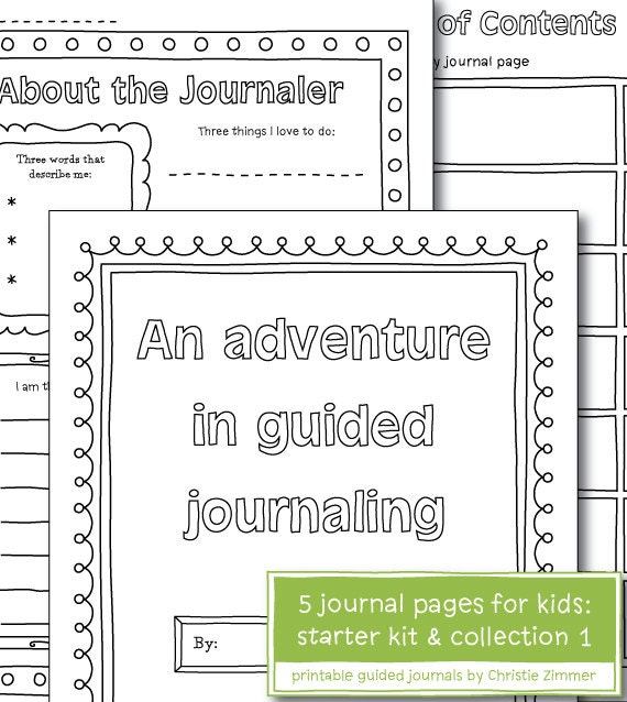 5 Printable Guided Journal Pages for Kids Grades by ChristieZimmer