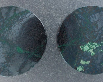 Malachite Chrysocolla 11/8", 28.5mm one pair ear plug