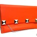 Orange Studded Clutch