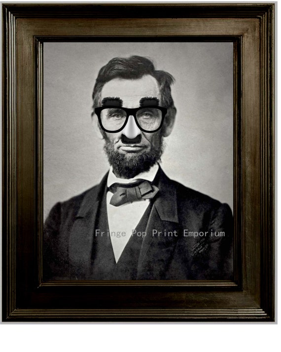 Abraham Lincoln In Disguise Art Print 8 X 10 Altered Art 7285