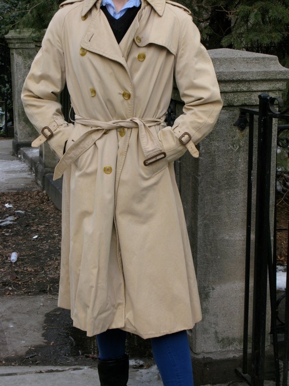 Vintage Burberry Trench Coat 1970s Raincoat