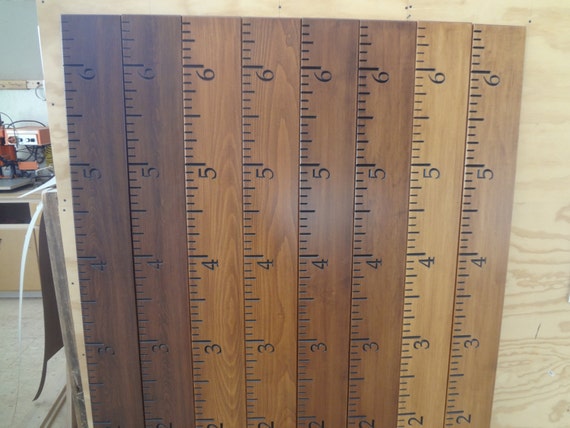 Beech Wood Ruler Growth Chart Engraved Personalization by gbhooyer