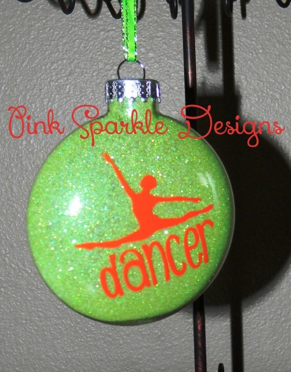 Dance Christmas Ornament Dancer Glitter Personalized