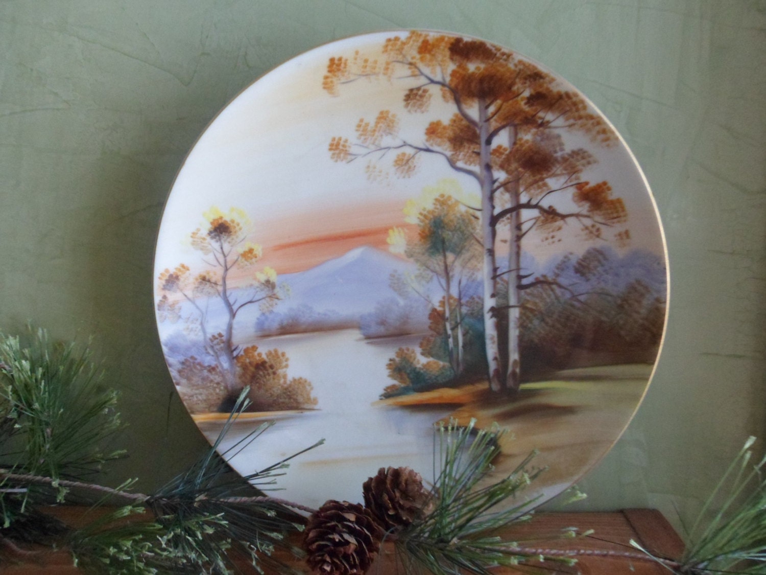 Ucagco China Plate Hand Painted & Signed Made in Japan