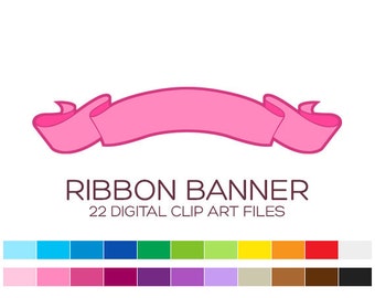 Ribbon Banner Clipart Digital Frames and Borders Clipart Label Clipart Birthday Party Clipart Wedding Clipart Invitation Clipart - A00065