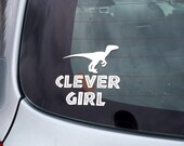 Jurassic park Velociraptor "clever girl" vinyl decal
