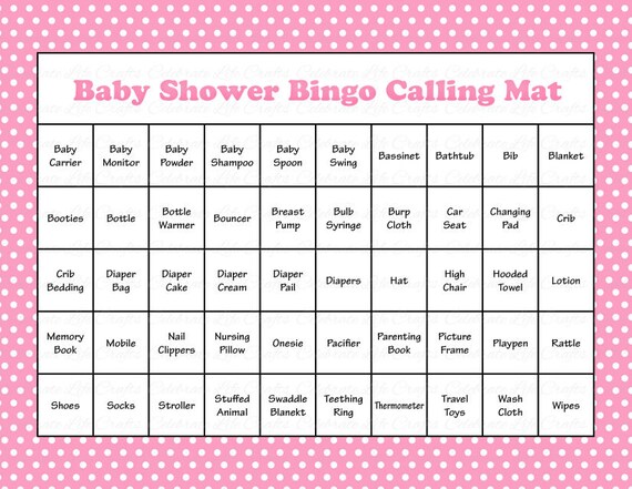 100 Baby Shower Bingo Cards Printable Party Baby Girl 100 Baby Shower Bingo Cards Printable Party Baby Girl