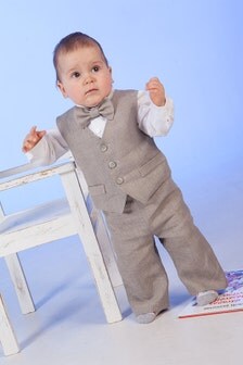 Baby boy ring bearer outfit boy baptism linen suit first birthday ...