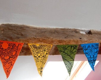 Sophie nina rainbow mandala bunting / prayer flags