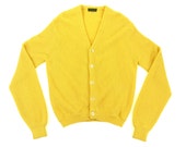 FREE SHIPPING Yellow Cardigan Sweater by by IvyVintageCompany