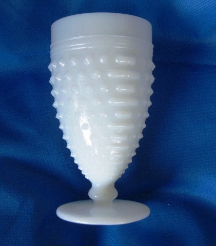 Milk Glass Water Goblet Great, One Footed goblet, great – Haute Juice