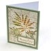 Fern Leaves note card, Fall colors, Thinking of you Embossed Stamped Botanical Blank Card, Sage green