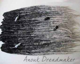 crocheted synthetic dread extensions knotty organic look