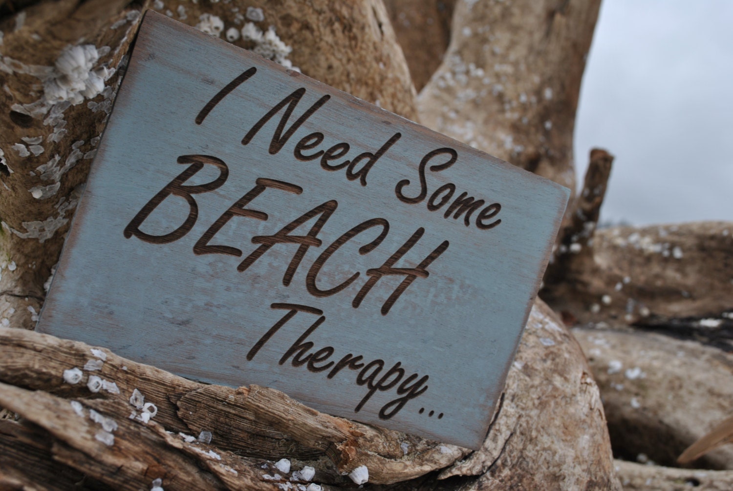 Beach Sign I Need Some Beach Therapy Beach by MoonlitDreamsDesigns