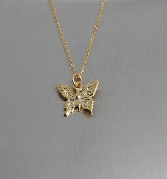 Butterfly Pendant 18KGP by KCDbyKyleChan on Etsy